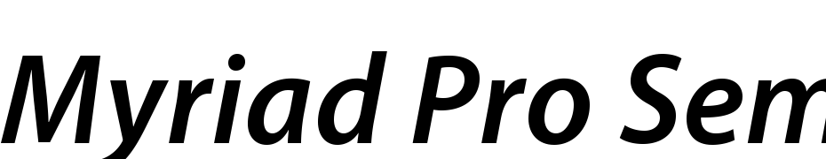 Myriad Pro Semibold Italic Font Download Free